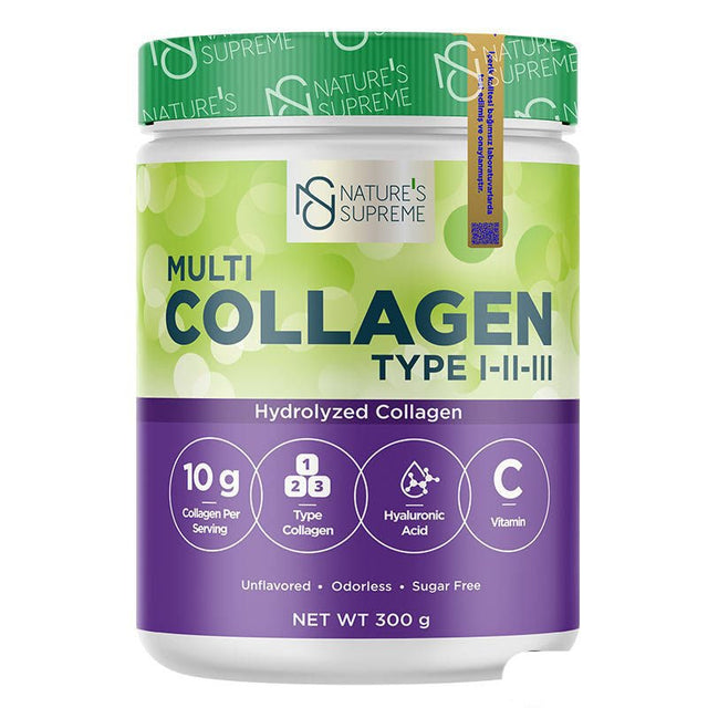 Nature's Supreme Multi Collagen Powder 300 g Unflavored - TryAladdin