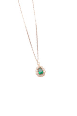 Nereze | Diamond Montage Drop Green Zircon Stone Necklace - TryAladdin