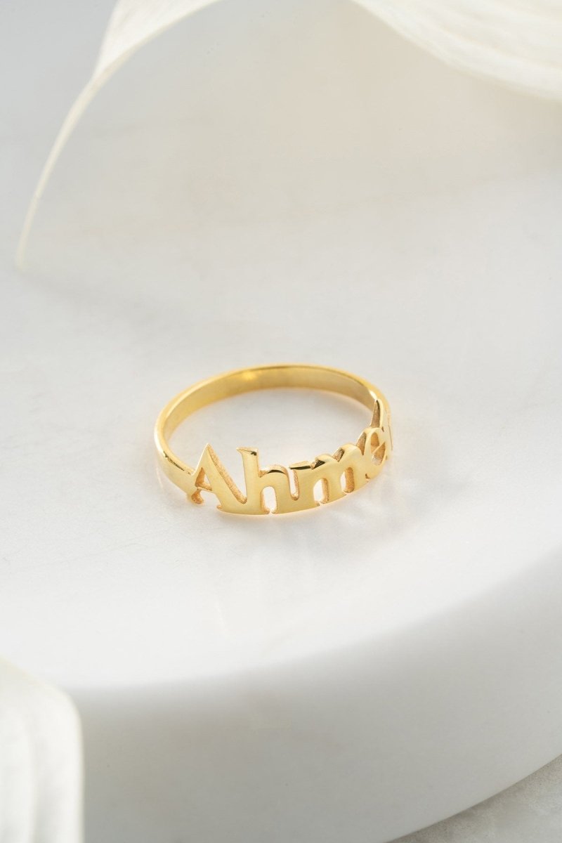 Nereze | Personalized Name Adjustable Size Ring - TryAladdin