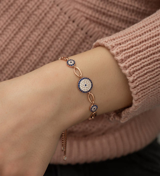 Nereze | 3 pcs Nazar Evil Eye Bracelet with Adjustable Lock - TryAladdin