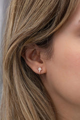 Nereze | Rose Plated Minimal Polar Star Earrings - TryAladdin