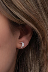 Nereze | Tiny Moon Star Model Earrings - TryAladdin