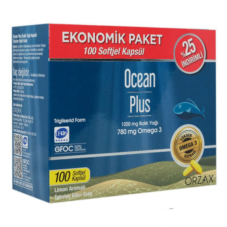 Ocean Plus Omega 3 1200 mg 100 Tablets - TryAladdin