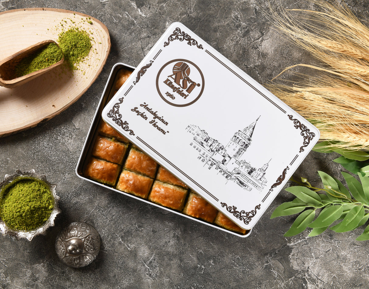 Asi | Pistachio Baklava in Gift Metal Box - TryAladdin