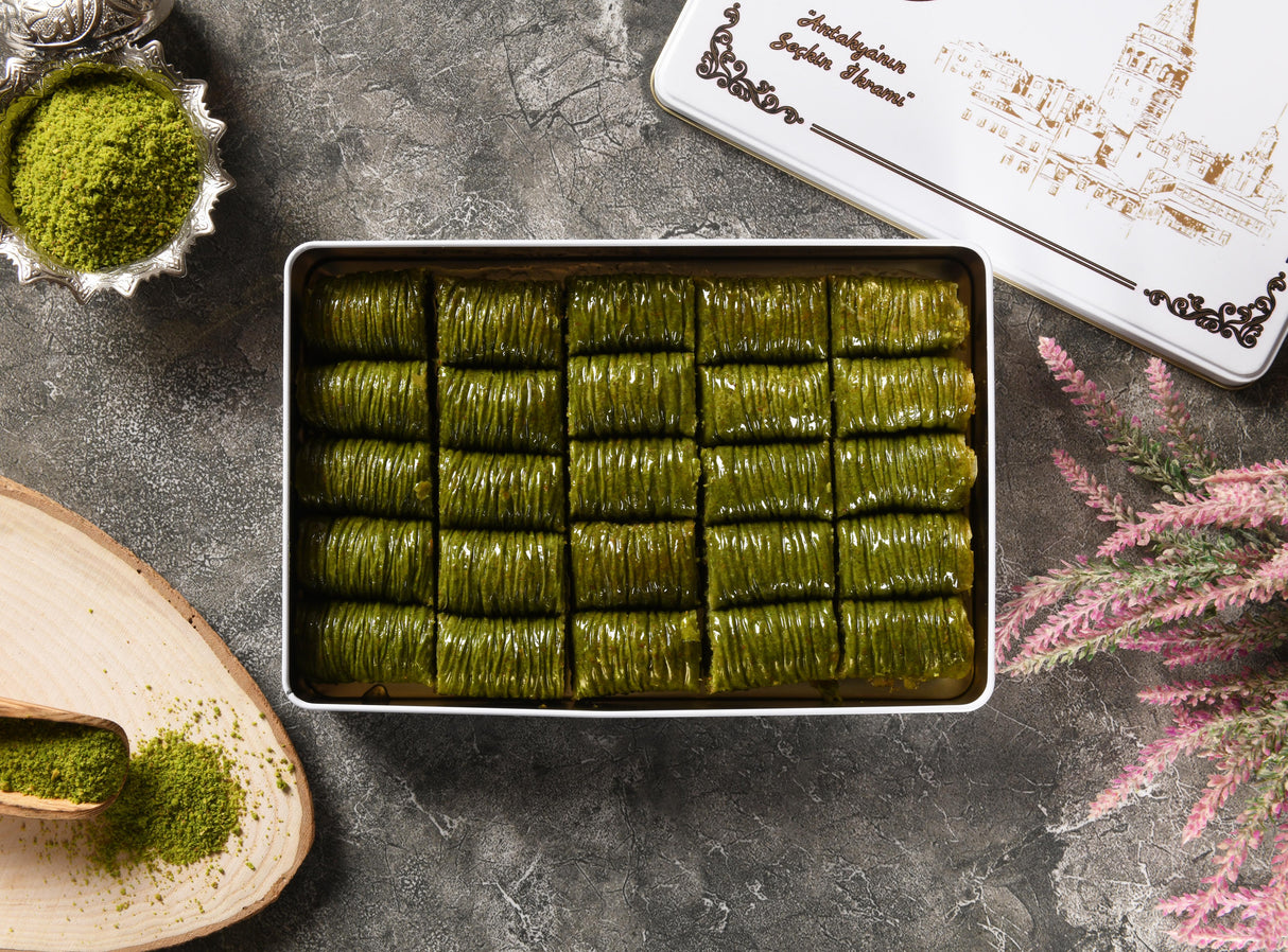 Asi | Pistachio Sarma Baklava in Gift Metal Box - TryAladdin