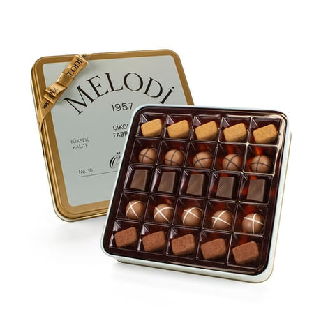 Melodi - Delightful Praline Chocolate - Gift Metal Box - 250 Grams - TryAladdin