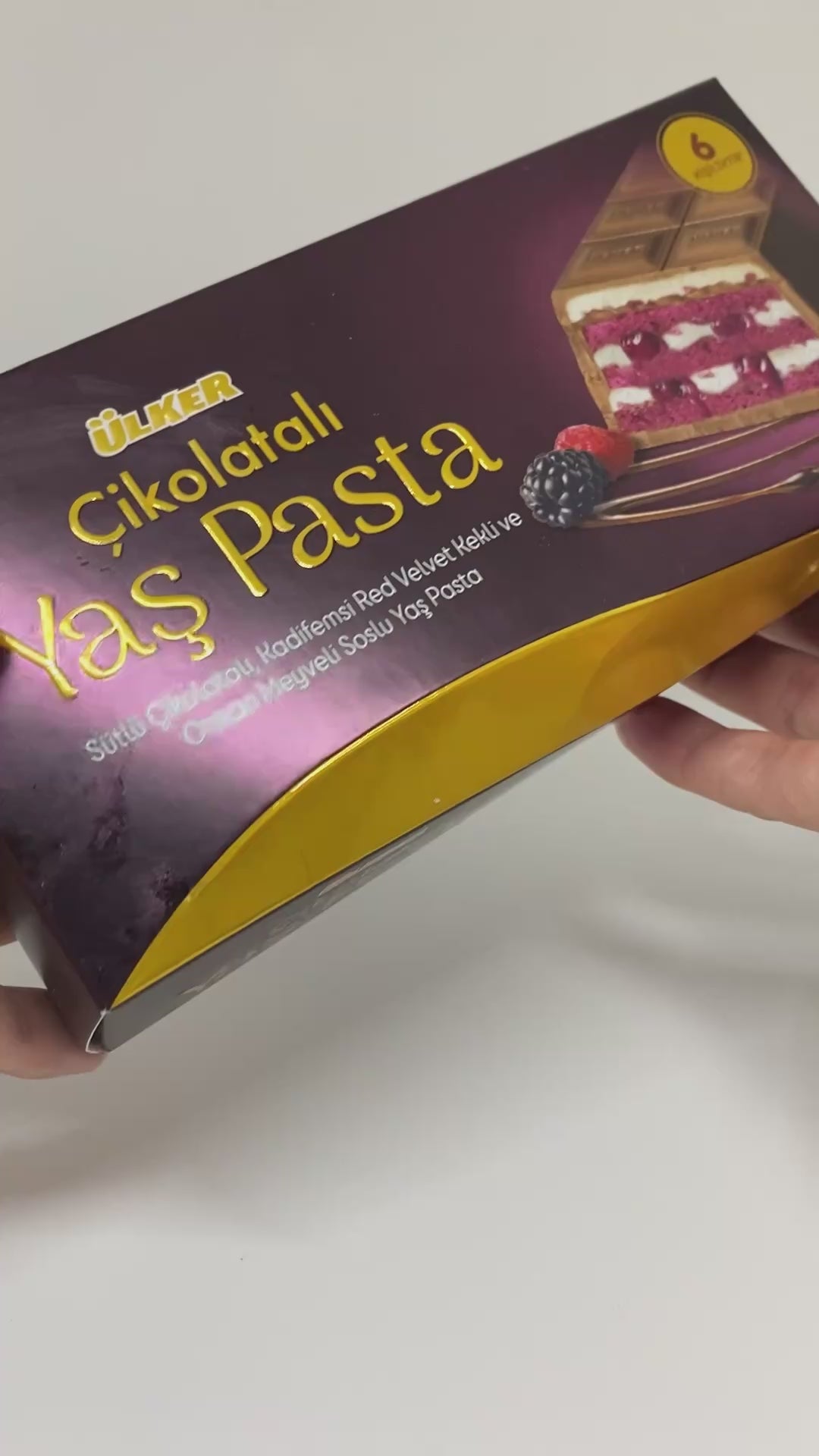 Barre de gâteau au chocolat Ulker avec garniture aux baies mélangées (Cikolatali Yas Pasta)