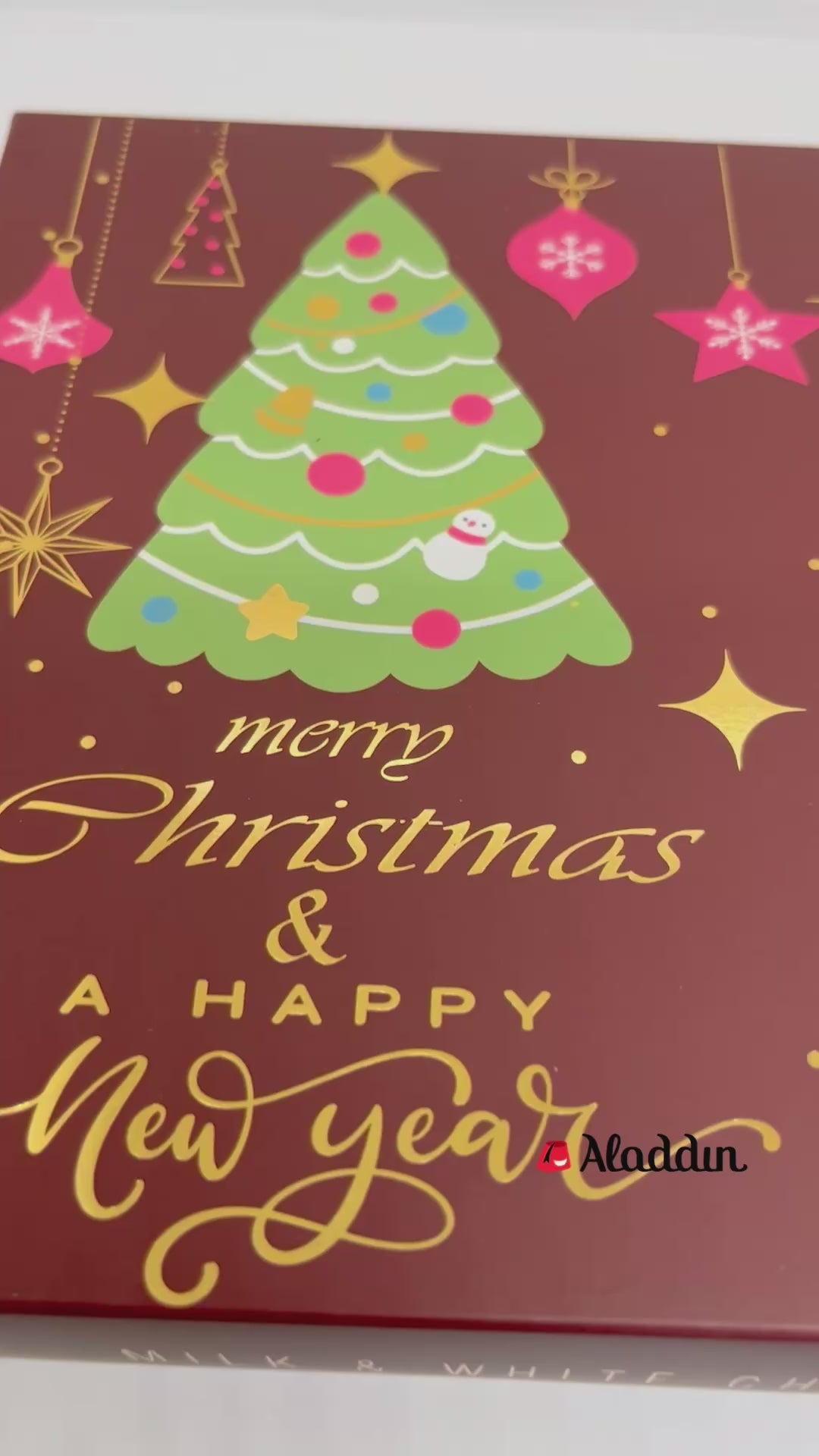 Truffes au lait au chocolat Ema et chocolat blanc fourrées à la crème de citrouille - Boîte Joyeux Noël - 250g