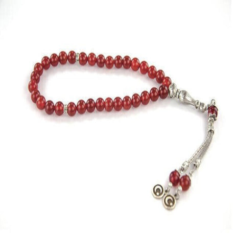 Red Agate Ceyt Stone 33 Beads Tasbih - TryAladdin