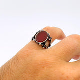 Red Agate Sword - Detail Men's Ring - TryAladdin