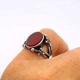 Red Agate Sword - Detail Men's Ring - TryAladdin