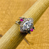 Reversible Zircon - Ruby Stone Ring - TryAladdin