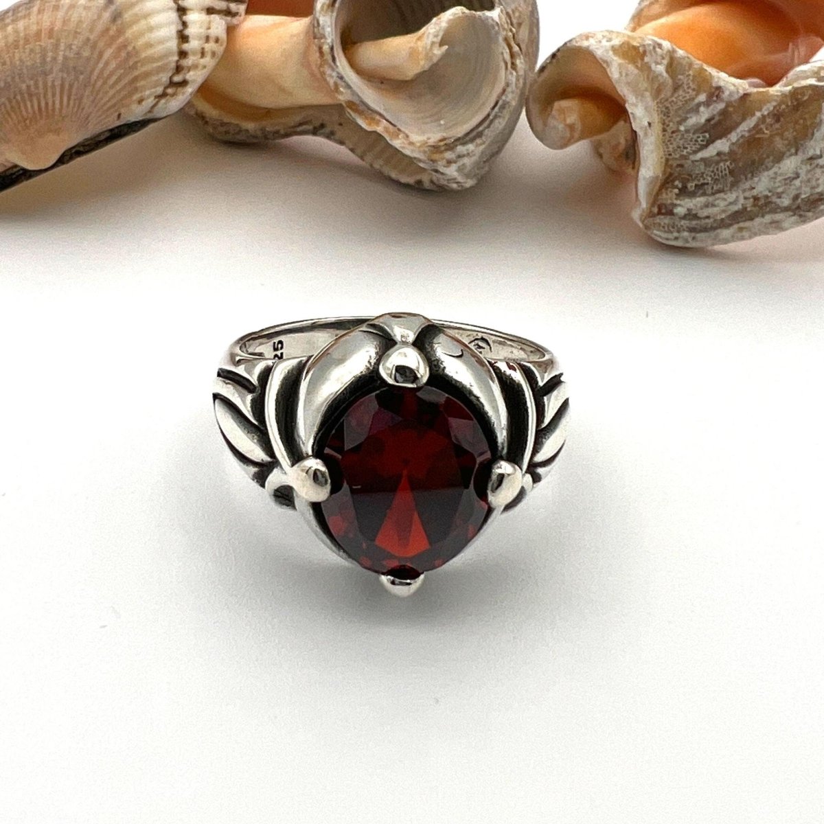 Ruby Silver Men's Ring - TryAladdin