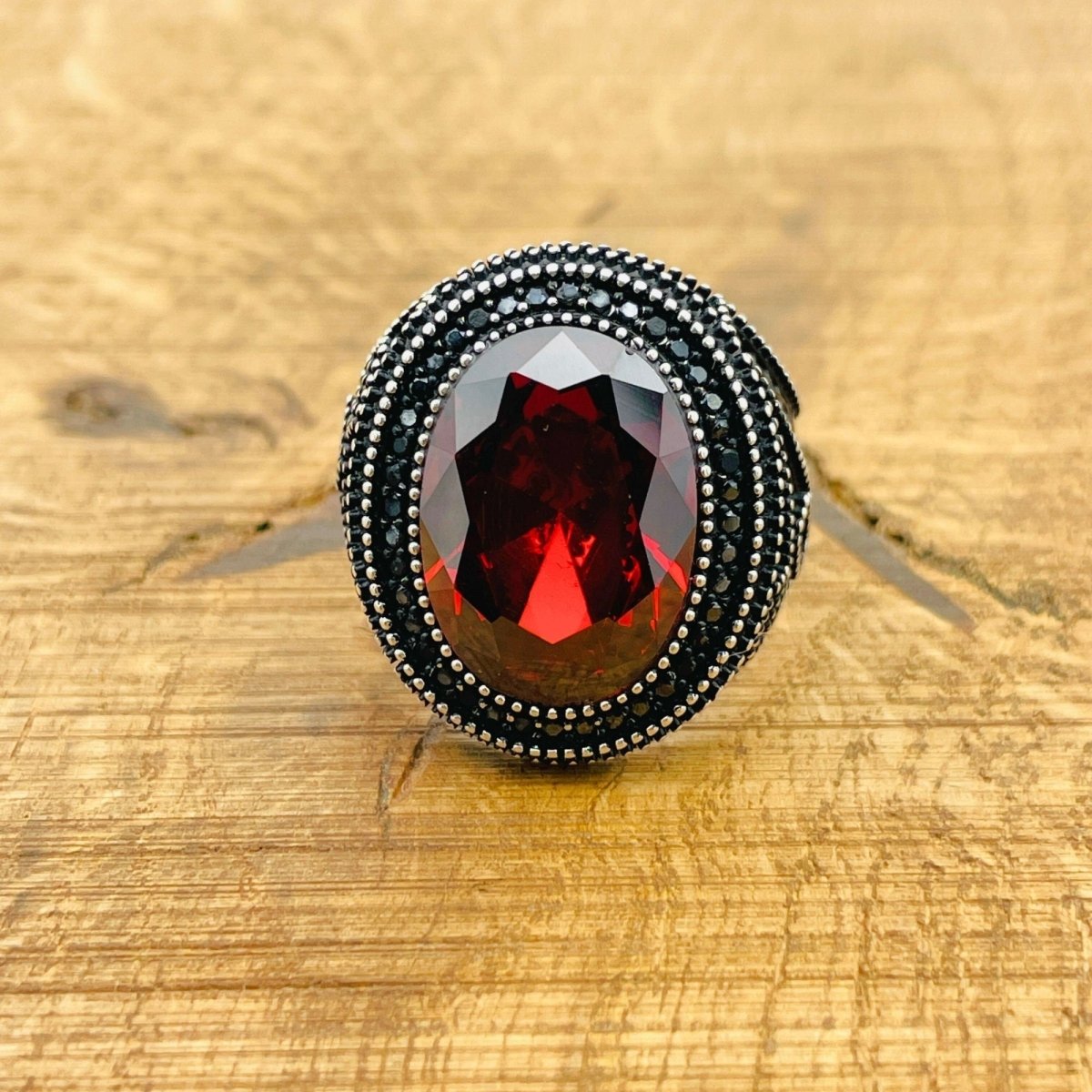 Ruby Silver Ring - TryAladdin