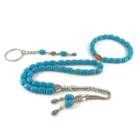 Selderesi | Ceyt Natural Stone Tasbih Set with Bracelet and Keychain Set - TryAladdin