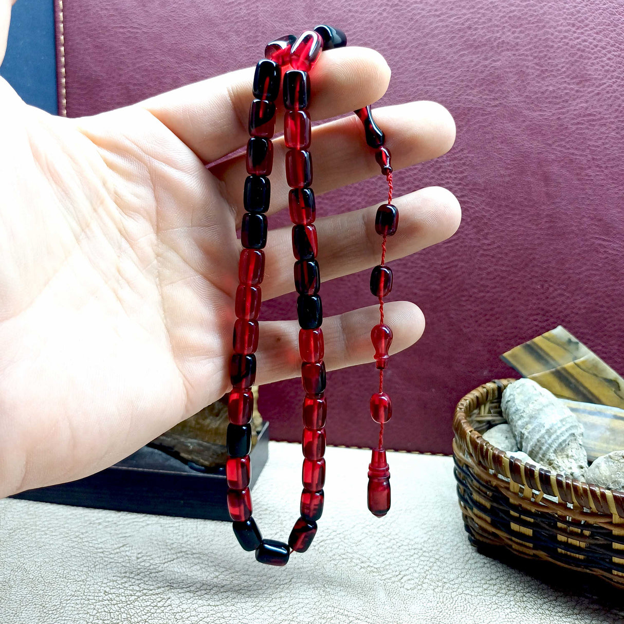 Selderesi | Darabci Design Fire Amber Tasbih - TryAladdin