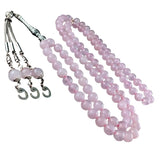 Selderesi | Pink Quartz Natural Stone 99 Beads Prayer Tasbih 8mm - TryAladdin