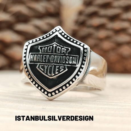 Sterling Silver Harley Davidson's Biker Ring - TryAladdin