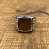 Sterling Silver Tiger Eye Ring - TryAladdin