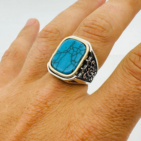 Sterling Silver Turquoise Ring - TryAladdin