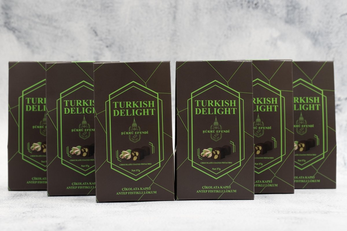 Sukru Efendi 1935 | Open and Enjoy Turkish Delight Chocolate Coated Pistachio - TryAladdin