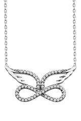 Taki | Winged Infinity Women's Silver Necklace Valentine Gift for Wife or Mother - TryAladdin