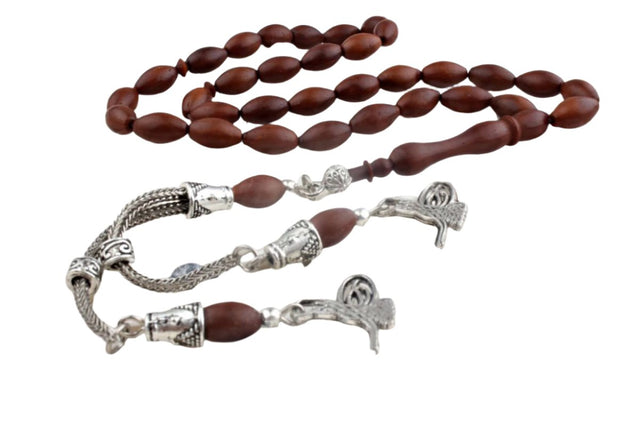 Tesbihevim | Kuka Wood Tasbih with Metal Tassel - TryAladdin