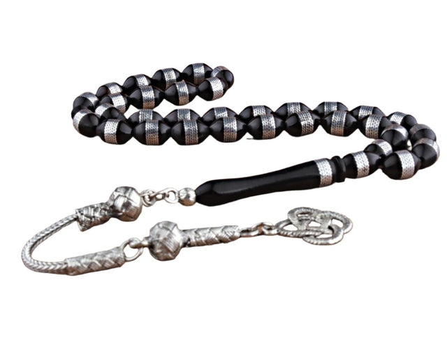 Tesbihevim | Kuka Wood Tasbih with Wrapped Metal Tassel - TryAladdin