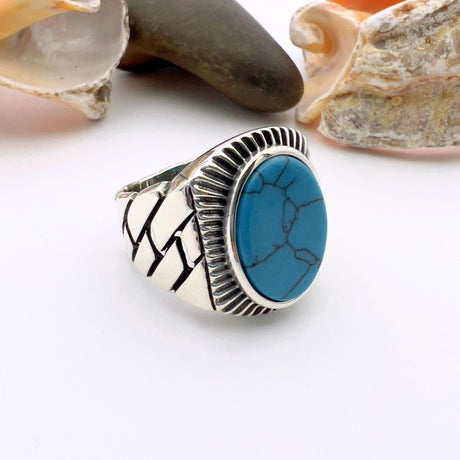 Turquoise Men's Ring - TryAladdin