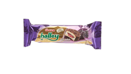 Ulker | Halley Mini Chocolate Covered Sandwich Biscuits Filled with Black Mulberry Jam - TryAladdin