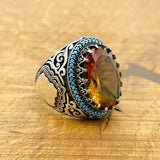 Unique Handmade Multi - Color Zultanite Stone Men's Ring - TryAladdin