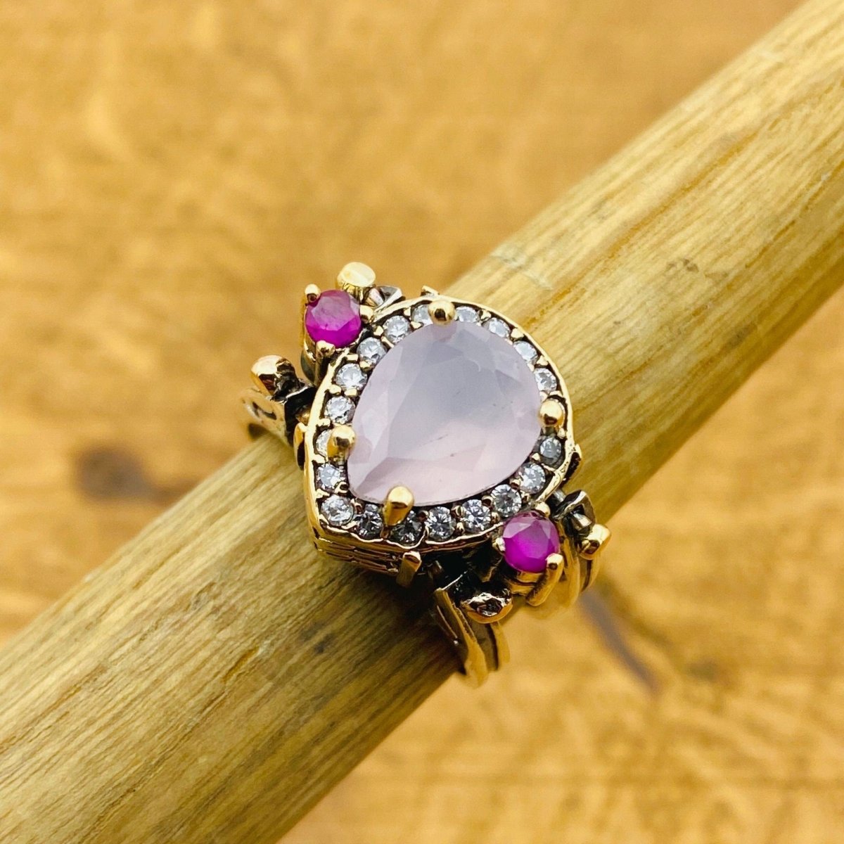 Unique Handmade Multi Stone Ring - TryAladdin