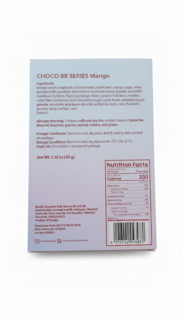 Ricolle Babbulu (BB) Série Mangue Bonbons Pétillants Chocolat - 2.12oz (60g)