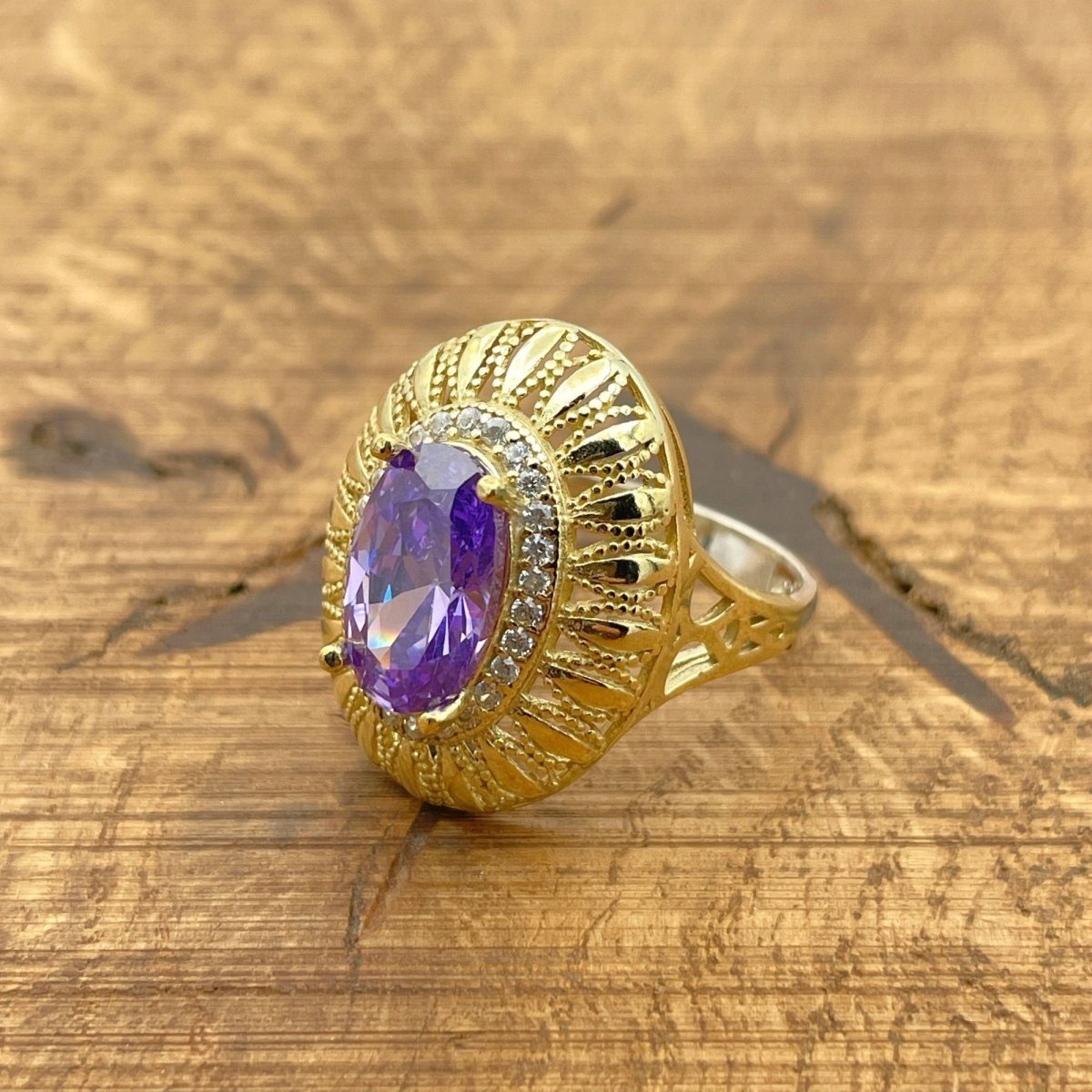 Women's Amethyst 925K Silver Ring - TryAladdin