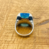 Women's Aquamarine Stone Ring - TryAladdin