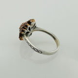 Women's Citrine Flower Design Ring - TryAladdin