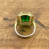 Women's Emerald Silver Ring - TryAladdin