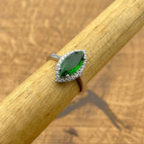 Women's Emerald Silver Ring - TryAladdin