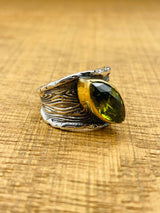 Women's Peridot Silver Ring - TryAladdin