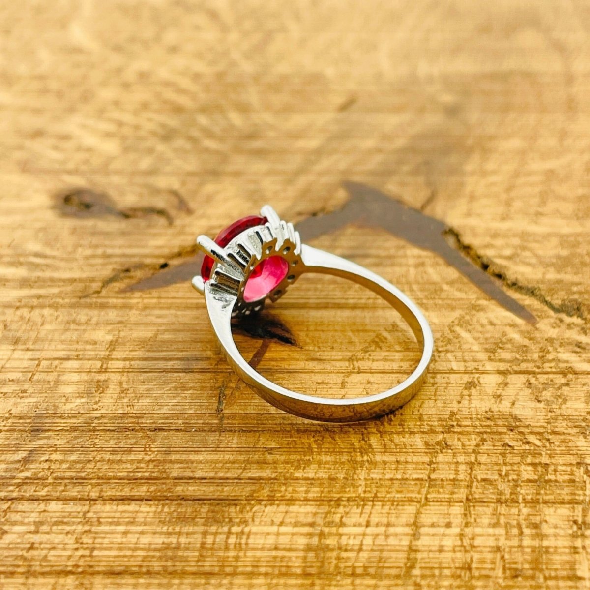 Women's Ruby Silver Ring - TryAladdin