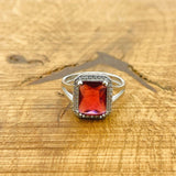 Women's Ruby Silver Ring - TryAladdin