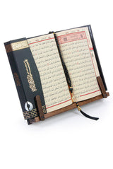 Wooden Desktop Book Stand Adjustable Staggered Book Reading Stand with Kaaba Designed Quran Set - TryAladdin