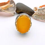 Yellow Agate Stone Men's Ring - TryAladdin