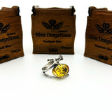 Yellow Citrine Stone Women's Ring - TryAladdin