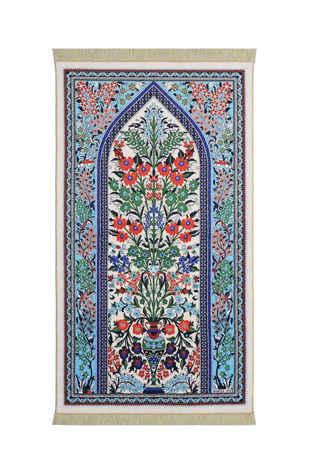 Bursa Ipek | Ecru Bamboo Carpet Prayer Rug - TryAladdin