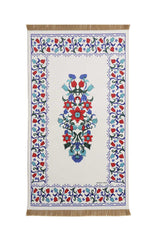 Bursa Ipek | White Bamboo Carpet Prayer Rug - TryAladdin