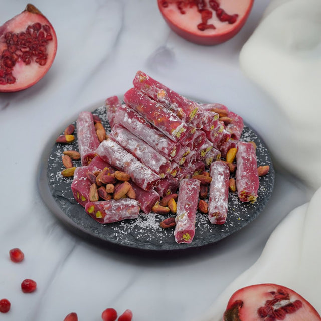 Ganik | Turkish Delight Pomegranate Fingers with Pistachio - TryAladdin