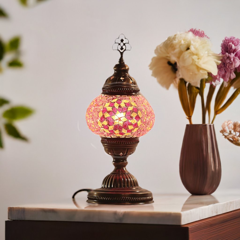 HND Handicraft | Handmade Bedroom Mosaic Desk Lamp - TryAladdin